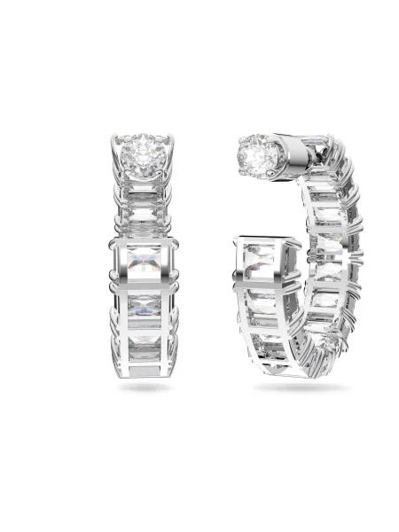 Swarovski Cercei / transparent argintiu