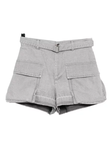 Pantaloni scurți din denim Sacai gri