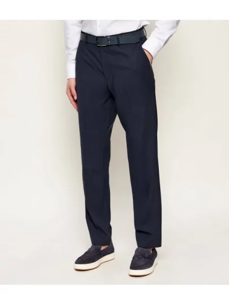 BOSS BLACK de lână pantaloni negru