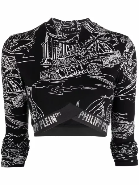Top Philipp Plein alergare negru