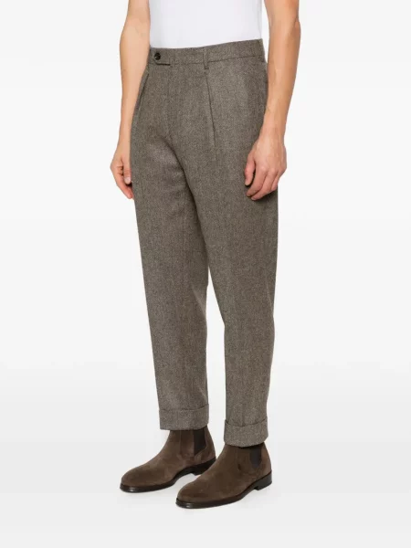 Pantaloni Berwich cu model herringbone