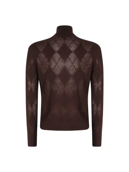 Sweter z golfem Ballantyne brązowy