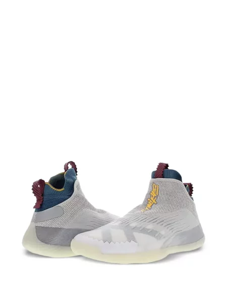 Sneakersy Adidas Forum do biegania zamszowe z dekoltem w serek szare