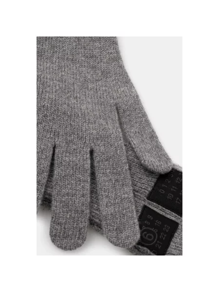 Rękawiczki Mm6 Maison Margiela szare