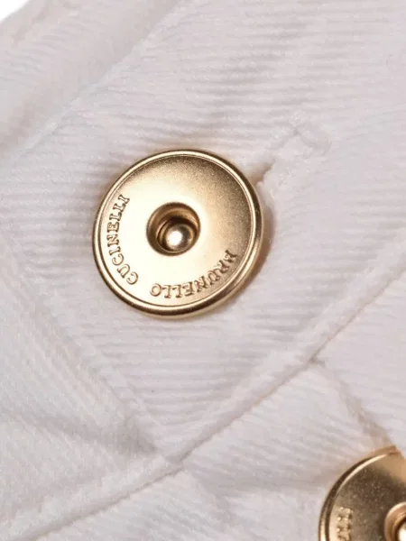Decupat pantaloni Brunello Cucinelli alb