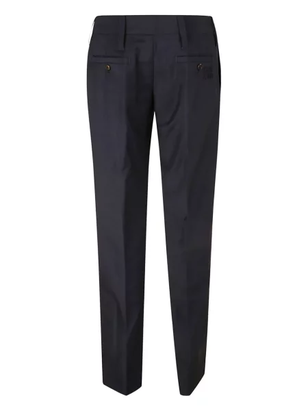 Pantaloni Miu Miu cu broderie albastru