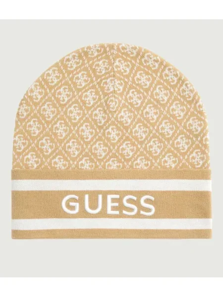 GUESS Căciulă SEVYN cu adaos de lână bej