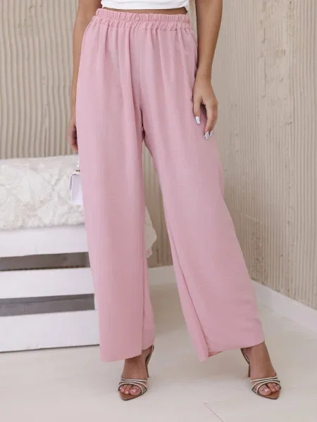 Pantaloni Kesi cu picior lat roz
