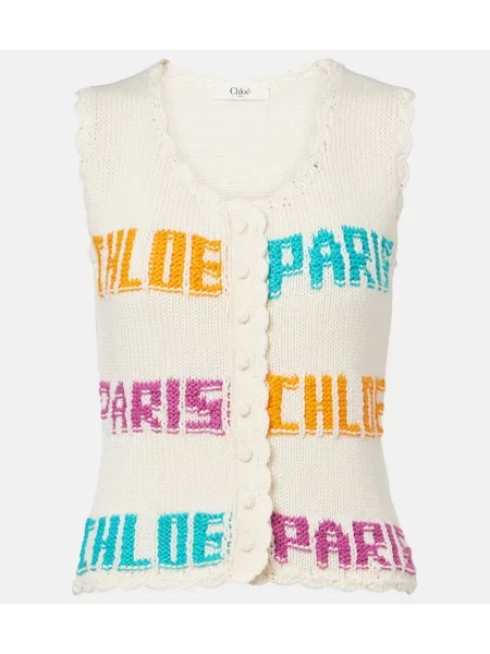 Top Chloé alb