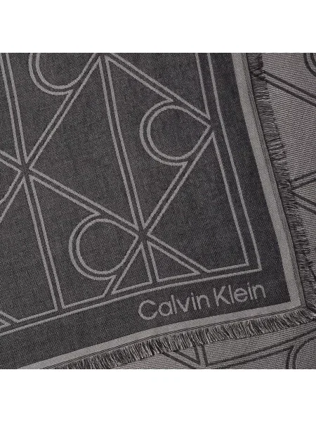 Textilní doplňky Calvin Klein Jeans Emblem Aop Contrast Lw Square Sc černé