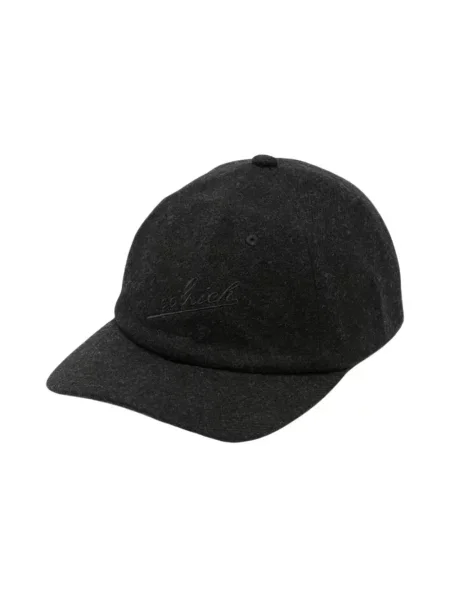 Czapka z daszkiem Woolrich wełniana czarna