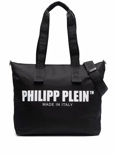 Geantă shopper Philipp Plein cu imagine negru
