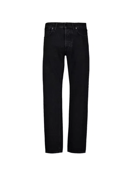 Blugi drepți Stone Island cu strasuri negru