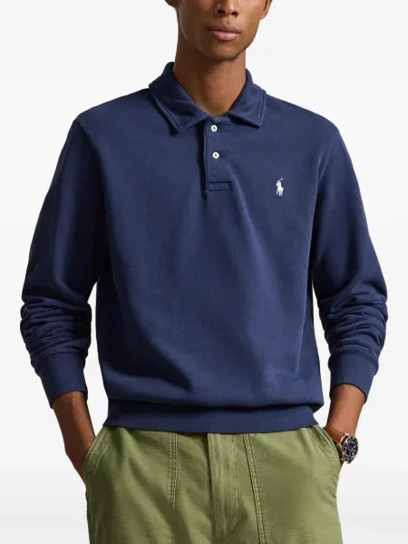 Флийс дълго с яка суитчър Polo Ralph Lauren сиво