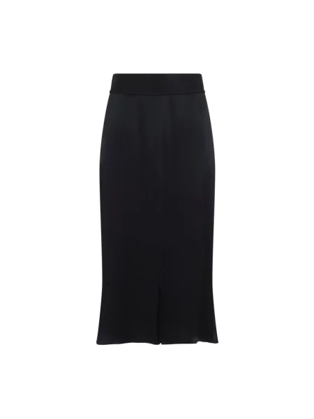 Satynowa spódnica midi Maison Margiela czarna