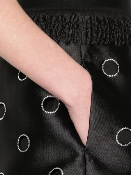 Pantaloni scurți Sandro cu buline negru