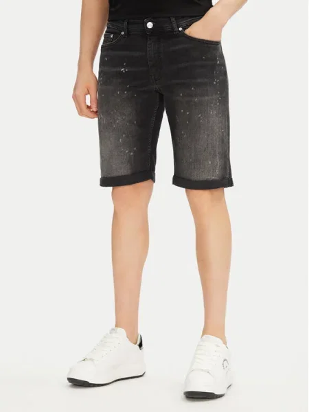 KARL LAGERFELD Pantaloni scurți de blugi negru