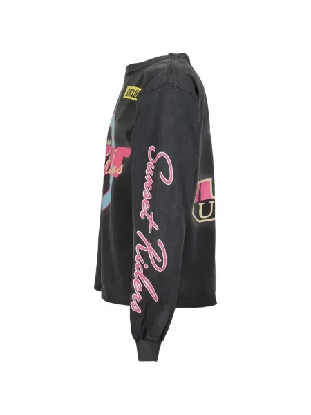 Lung tricou Jun/nakayama cu imagine negru