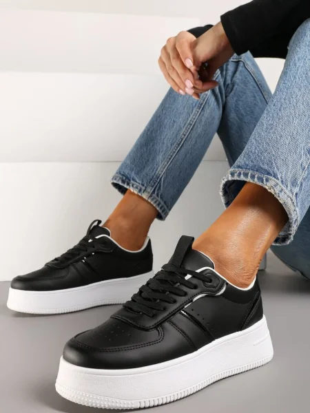 Sneakers Lealirra Negru cu alb
