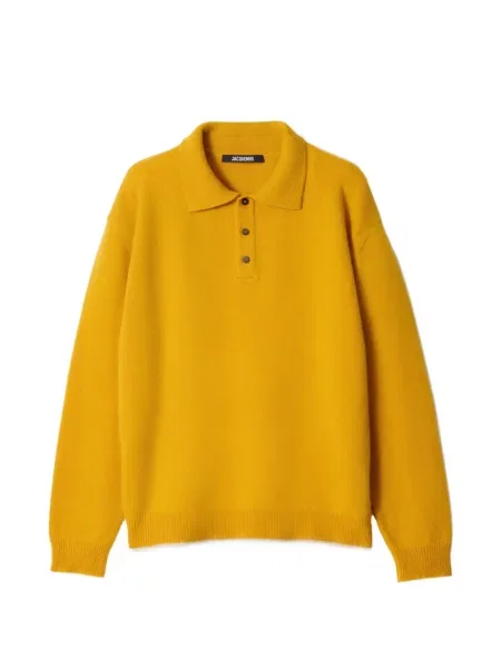 Koszulka polo Jacquemus z kaszmiru żółta
