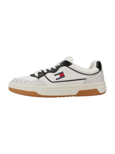 Kožené tenisky Tommy Jeans bílé