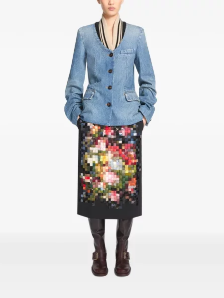 Sacou Dries Van Noten albastru