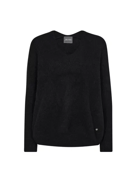 Mos Mosh sweter wełniany czarny