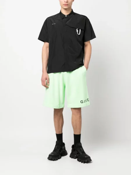 Raštuotos šortai Givenchy žalia