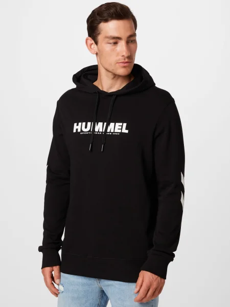Hanorac cu glugă Hummel cu autograf negru