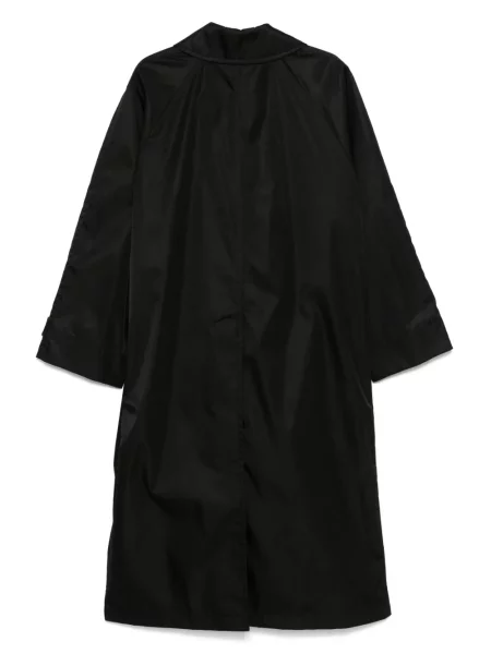 Palton Jil Sander din țesătură twill negru