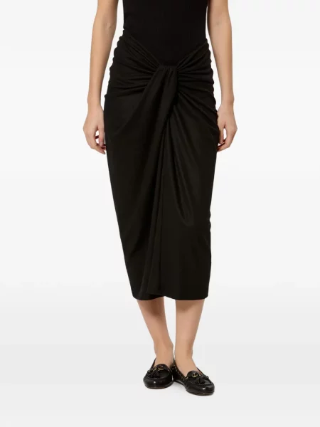 Fustă midi Marant Etoile drapată negru