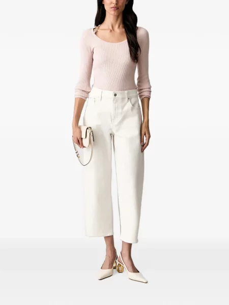 Lung top Guess cu autograf roz