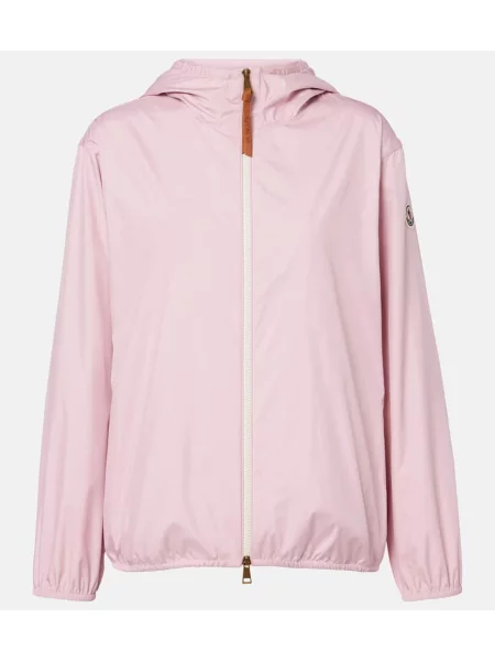 Geacă Moncler cu glugă roz