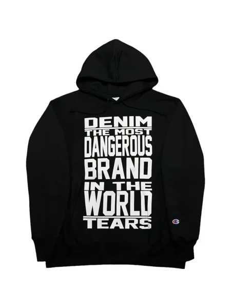 Hanorac cu glugă Denim Tears cu imagine negru
