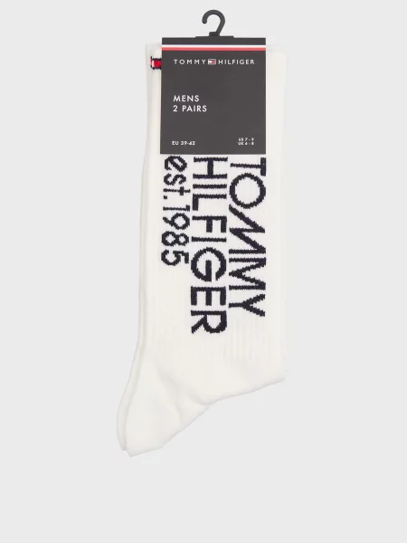 Носки Tommy Hilfiger с автографом белые