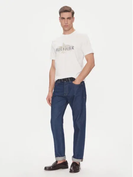 Květinové tričko Tommy Hilfiger bílé