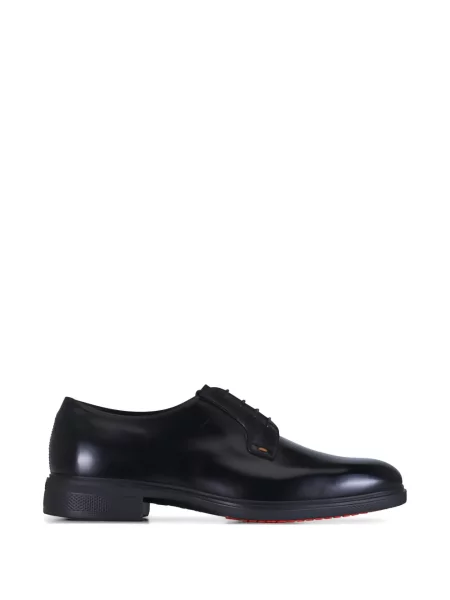 Pantofi derby Santoni din piele negru