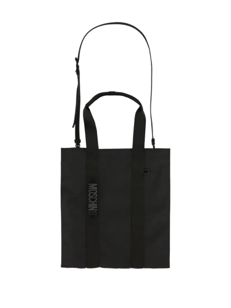 Torba Moschino z nadrukiem czarna