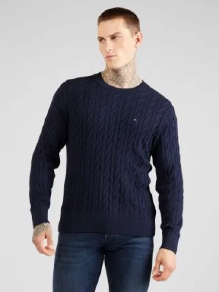 TOMMY HILFIGER Pulover Classics bleumarin albastru