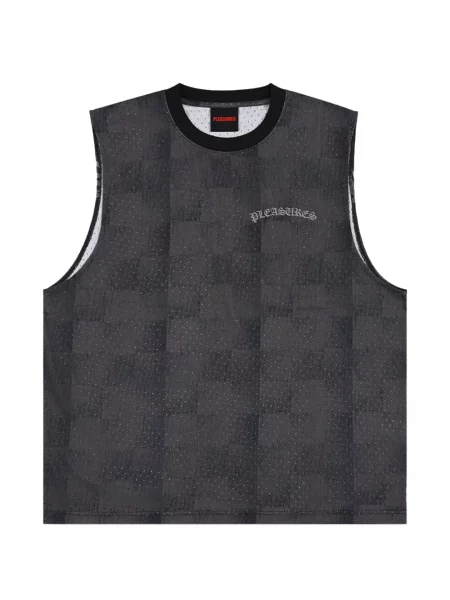 Tricou Pleasures fără mâneci plasă negru