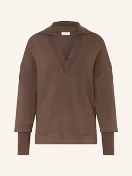 Reiss Bluza Nierozpinana Bernie Z Mieszanki Materiałów braun brązowa