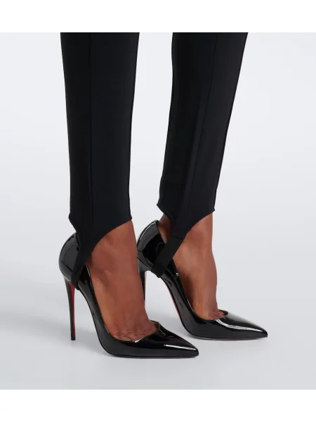 Leggings Mugler de lână negru