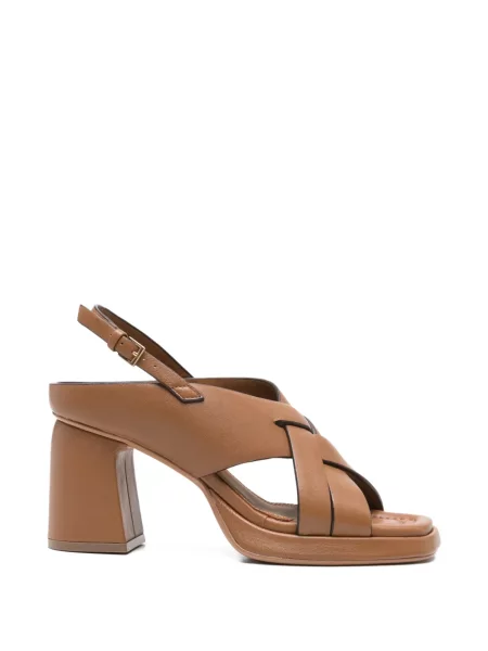 Sandale Bruno Premi slingback cu bretele maro