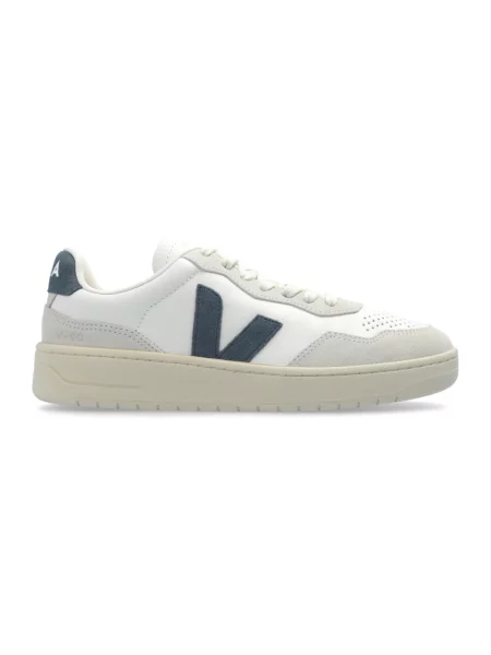 Sneakersy Veja zamszowe z okrągłym noskiem wiązane białe