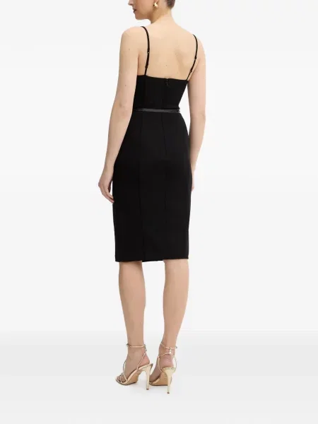 Rochie midi Guess cu model floral cu aplicații negru