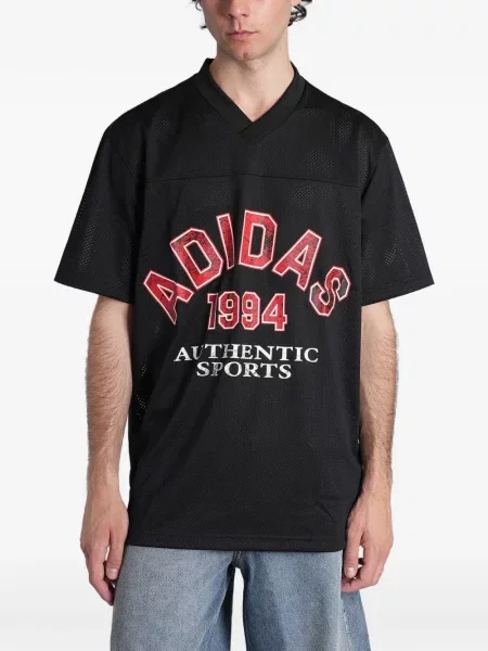 Blugi Adidas cu broderie plasă alergare negru