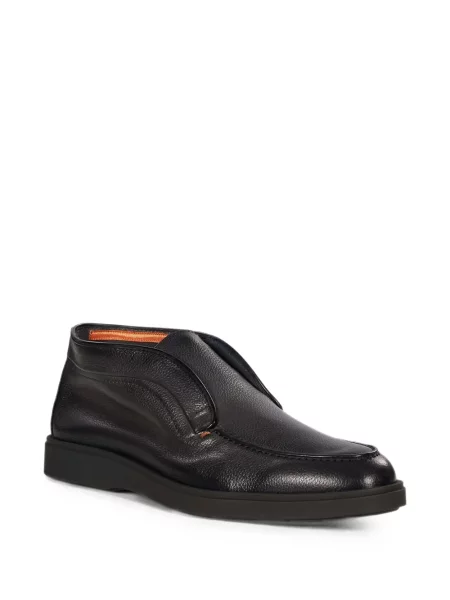 Chiloți Santoni din piele slip-on negru