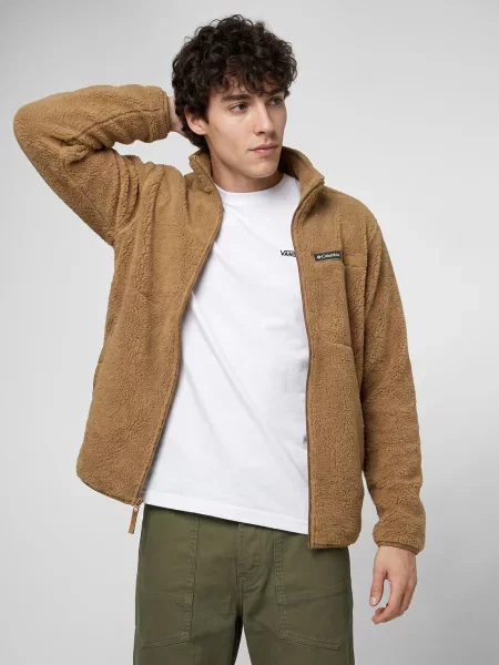 Mikina na zips Columbia hnedá