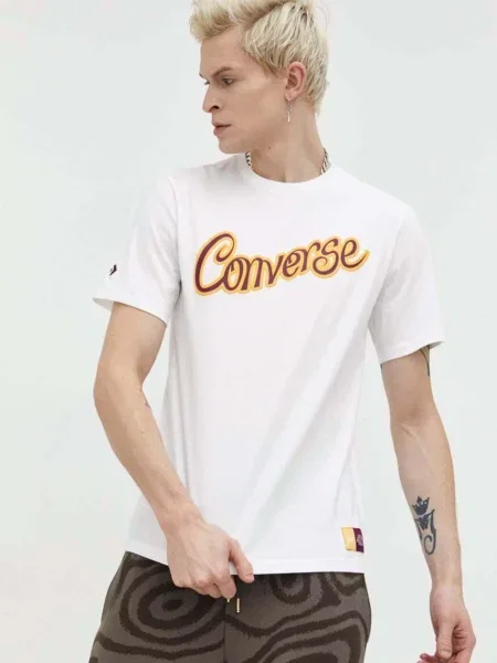 Tričko Converse x Wonka s potiskem bílá