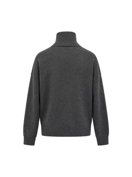 Sweter z golfem Seventy szary
